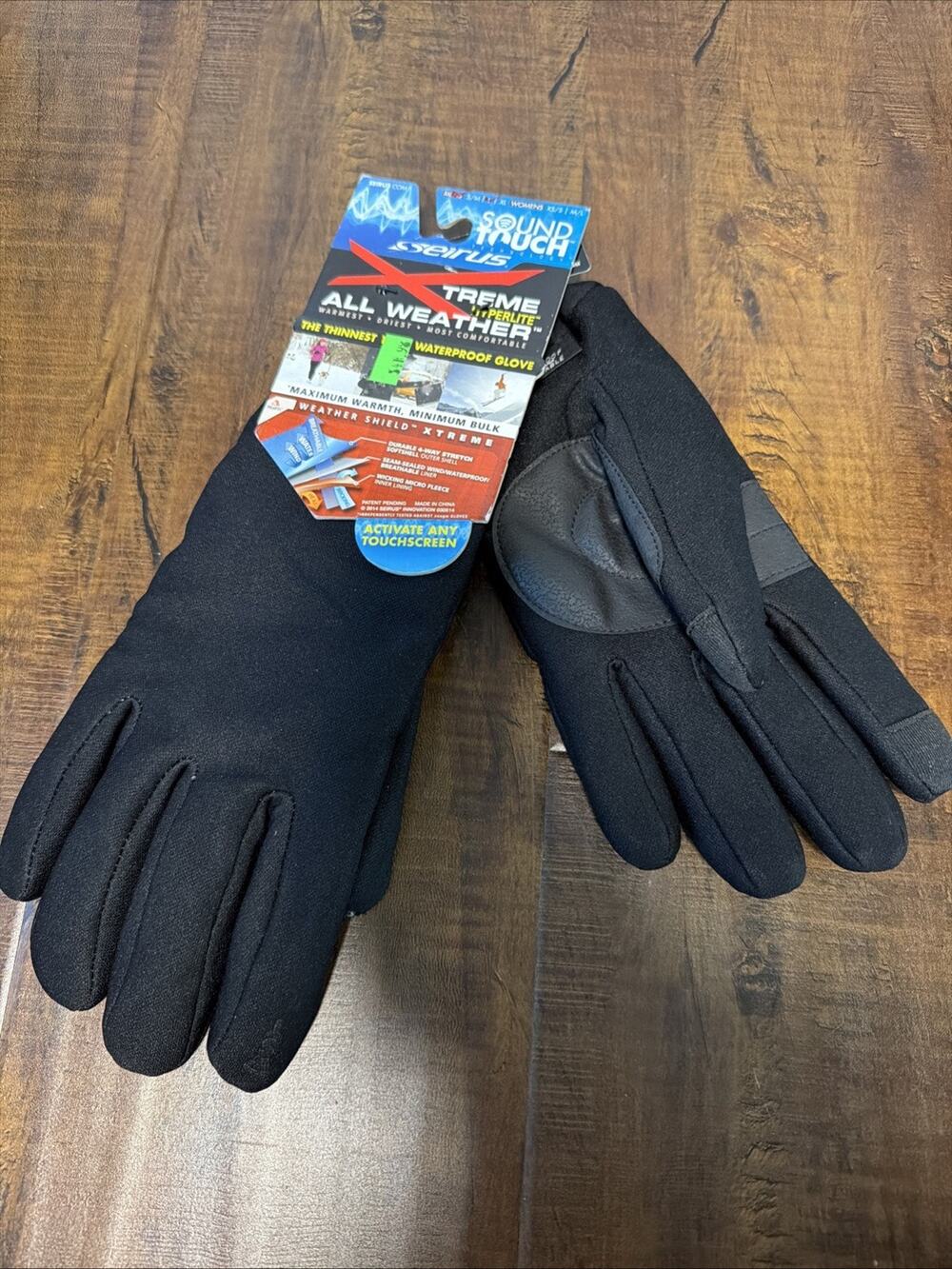 SEIRUS Men's Xtreme Hyperlite All Weather Black Glove Large Waterproof